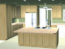 A digital model of a new kitchen